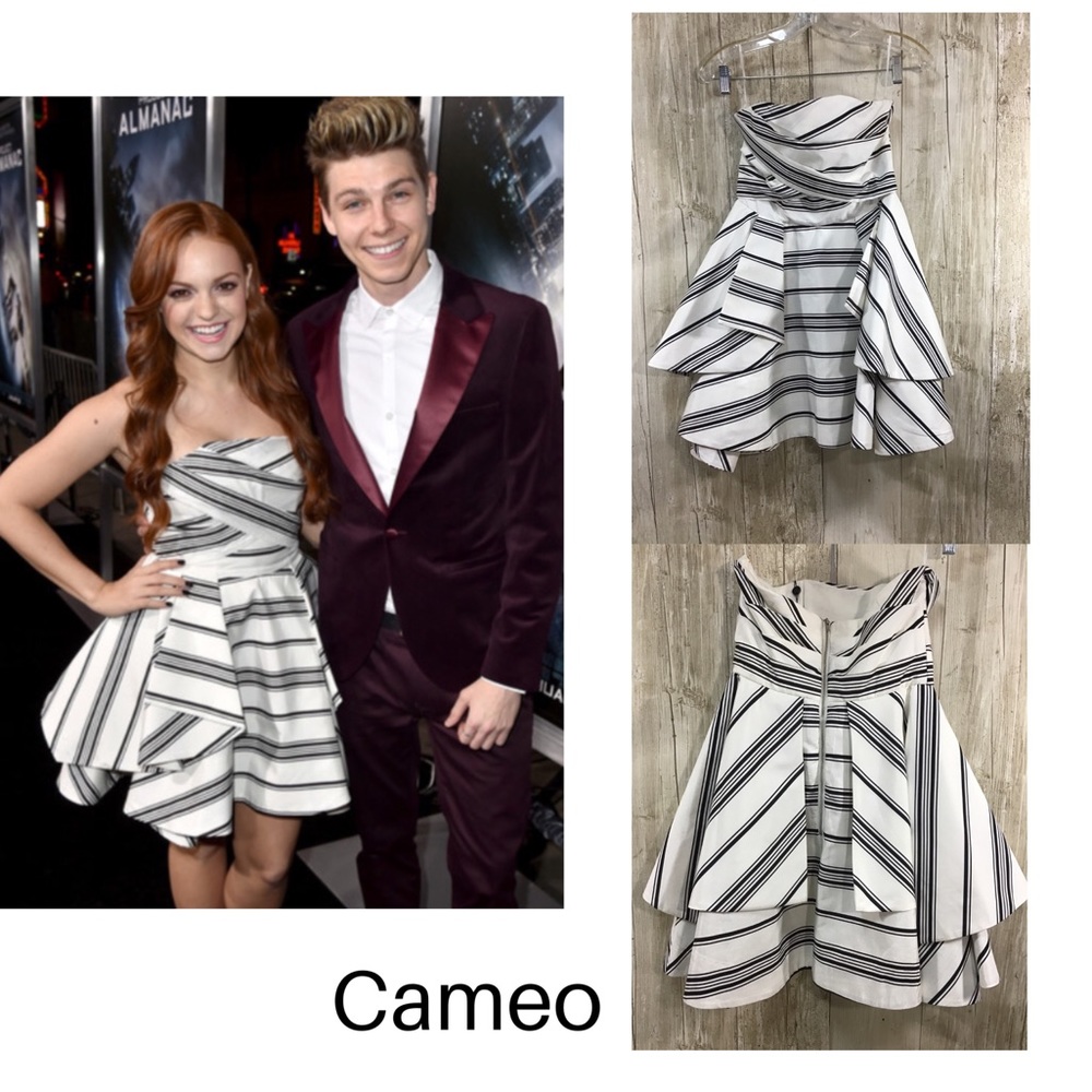 NWT Cameo | Night Tale Strapless Ivory and Black